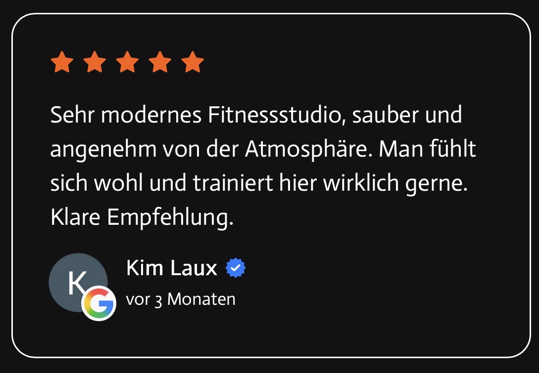 Google Bewertung von Kim Laux