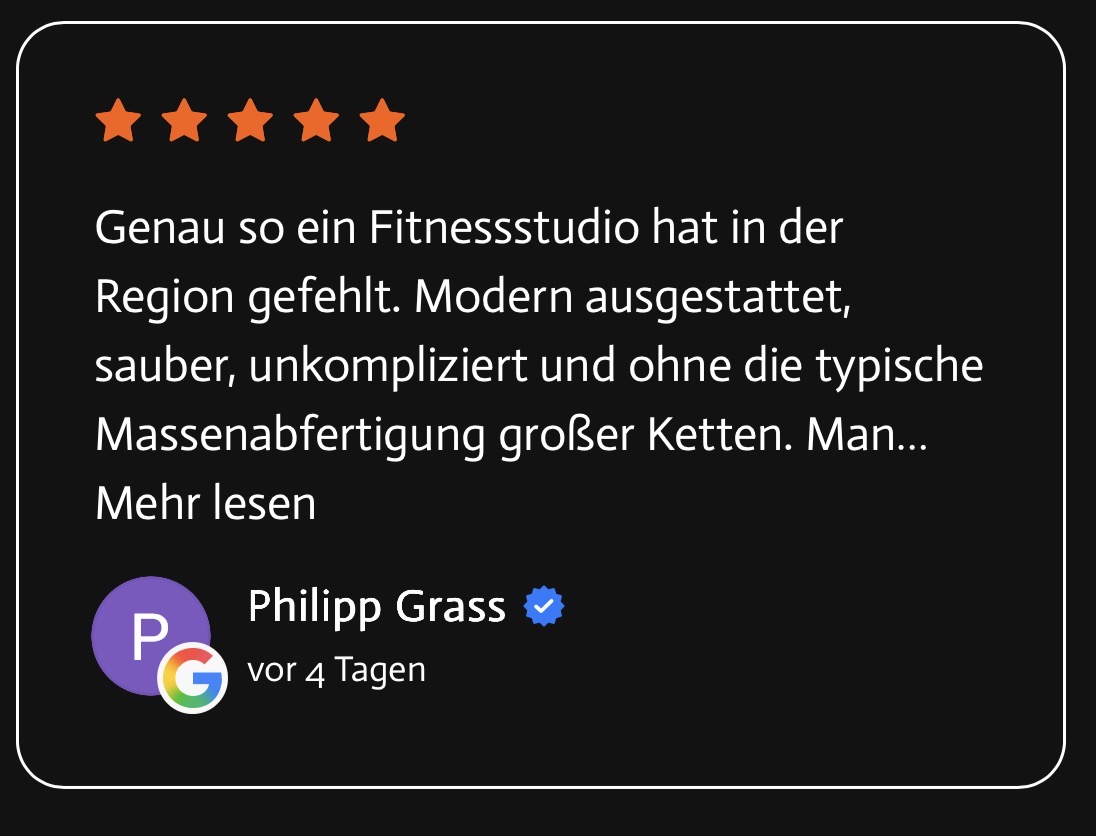 Google Bewertung von Philipp Grass